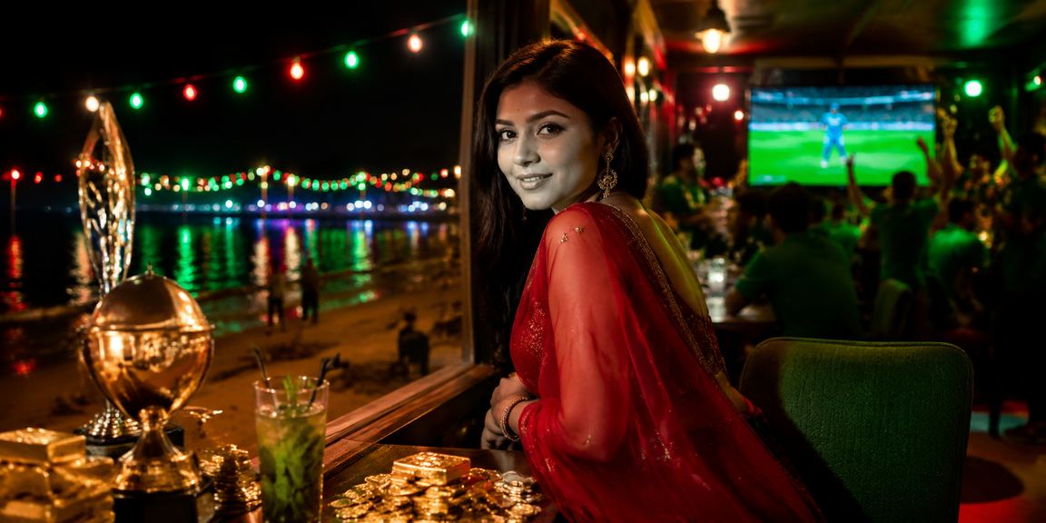 সেন্ট মার্টিনের পটভূমিতে ক্রিকেট বেটিং উপভোগ করছেন একজন খেলোয়াড়